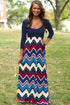 Sexy Best Day Ever Chevron Print Maxi Dress